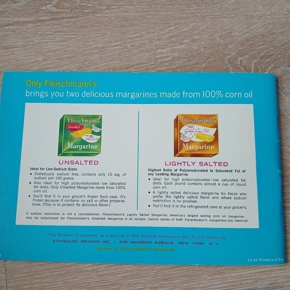 Vintage Pamphlet 1962 Booklet Fleischmann's Low-Sodium Diet Rare Item - Picture 10 of 16